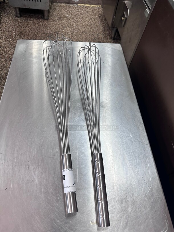 Commercial  Stainless Steel French Whip / Whisk with Metal Handle