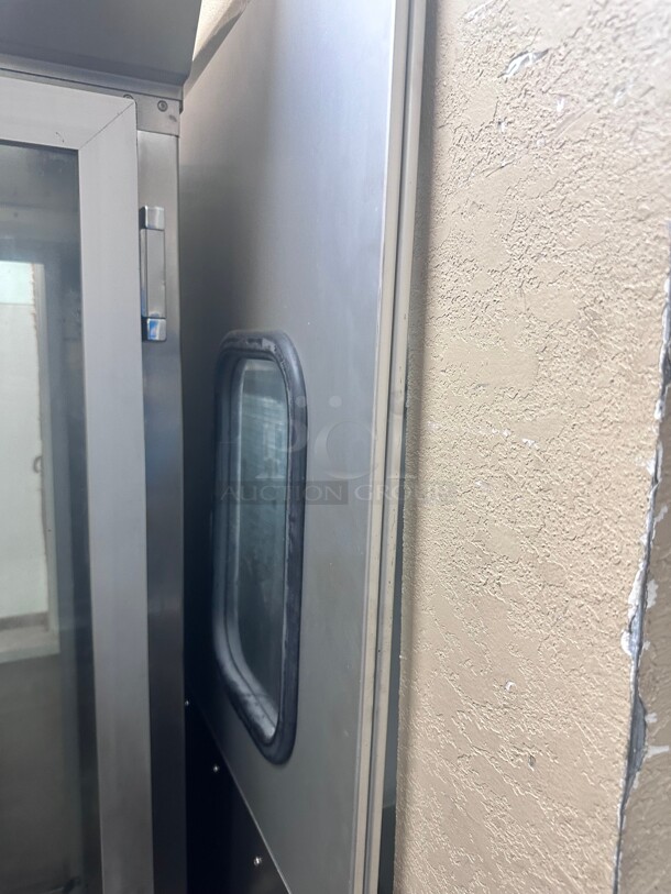 New Eliason LWP-3 36 x 84 Single Stainless Steel Swinging Traffic Door with 9 x 14 Window w Hardware - Image 3 of 5