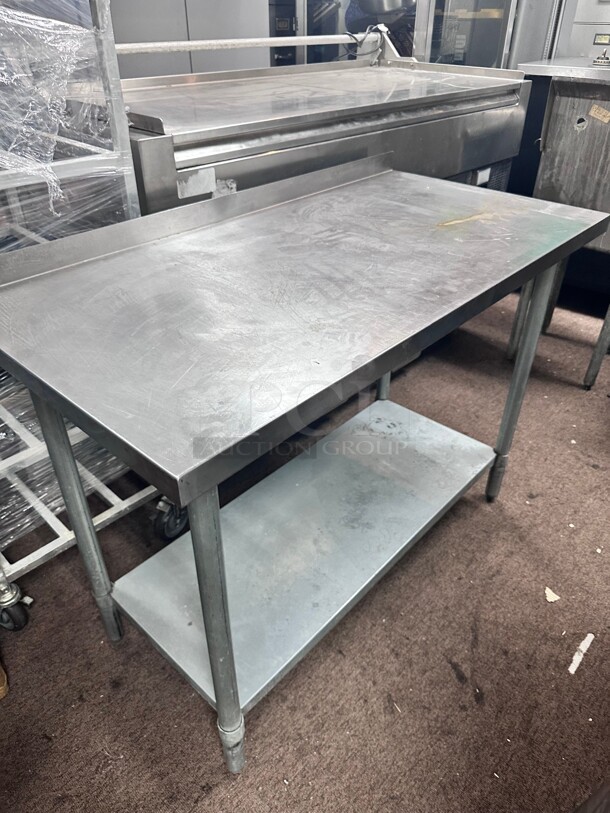 Clean Commercial 48 Inch Stainless Steel Work Table With Under Shelf - Image 3 of 4