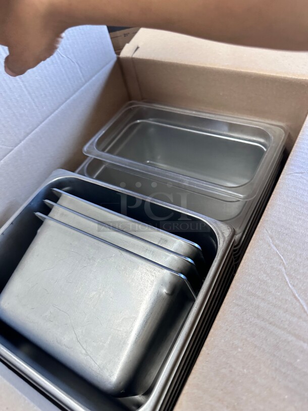 One Lot A Box Of Stainless and Plastic Containers  - Image 1 of 3