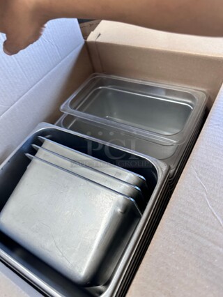 One Lot A Box Of Stainless and Plastic Containers 