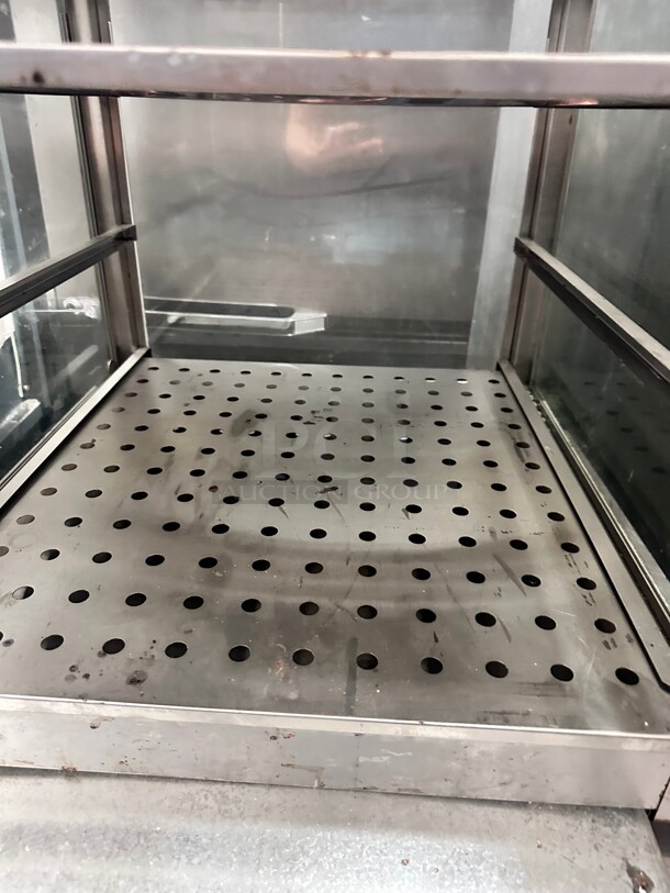 Commercial 3 Tier Food Warmer Display Case Pizza Cabinet Missing Front Door 115 Volt Working - Image 5 of 6