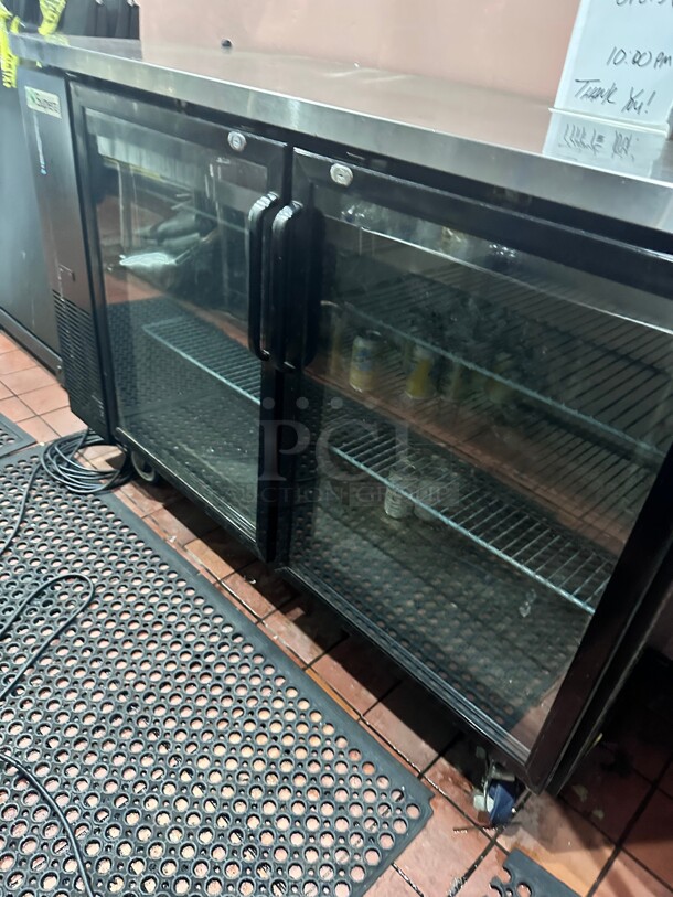 Supera BBC-24-60G 61 inch Bar Refrigerator - 2 Swinging Glass Doors, Black, 115v Working - Image 3 of 7