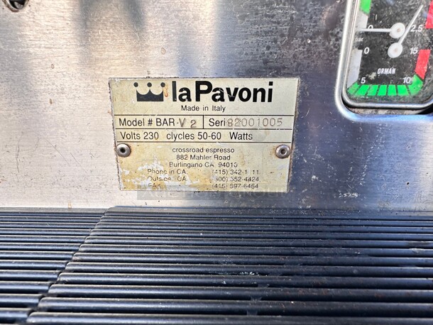 Late Model La Pavoni Bar V2 Commercial Volumetric Espresso Machine 220 Volt 1 Phase Working - Image 8 of 9