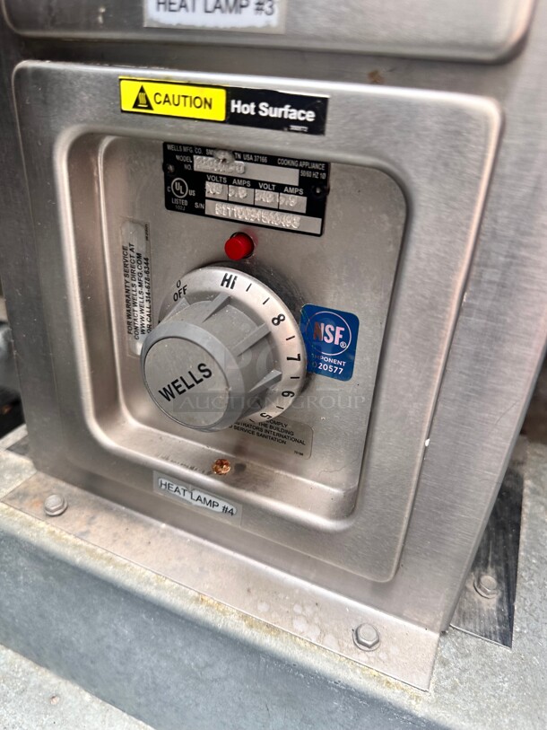Wells 4 Bays Steam Table Wit Sneeze Guard 220 Volt   - Image 10 of 11