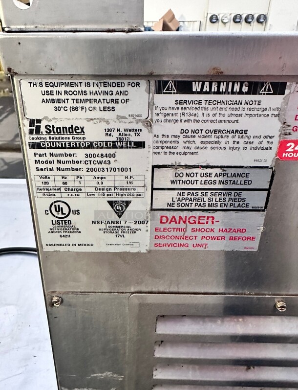 APW Wyott CTCW-43 Countertop Cold Food Well - 120V Working - Image 5 of 6