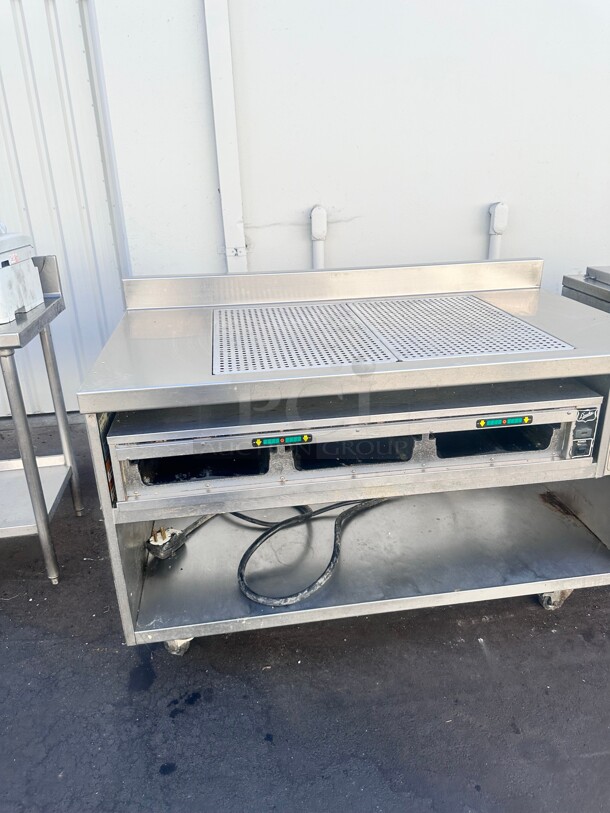 Duke F160 Pass-Through 60" Commercial Food Warmer With Warmer Table Top  220 Volt Working - Image 2 of 8