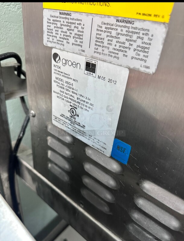 Late Model Groen Intek XSG 5 Pan Gas Boilerless Convection Steamer Working  - Image 9 of 9