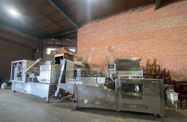 SWEET! KONIG Maschinen/RHEON Commercial Floor Style Stress Free Mass Production BUN ROLL LINE! Up To 4000 PCS Per Hour/Rounded, Stamped, Oval or Folded and Long-Rolled! Model Brotchenanlage/Roll Plant GS USA K2 Serial 3160052! With Rheon Full Line Dough Sheeter WIth Hopper! On Commercial Casters! - Image 3 of 12