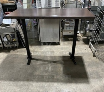 Brand New! Red Oak 30 By 60 Rectangular 1.5 Inch Thick BUTCHER BLOCK Style BAR HEIGHT Dining Table! On Double Legs! 