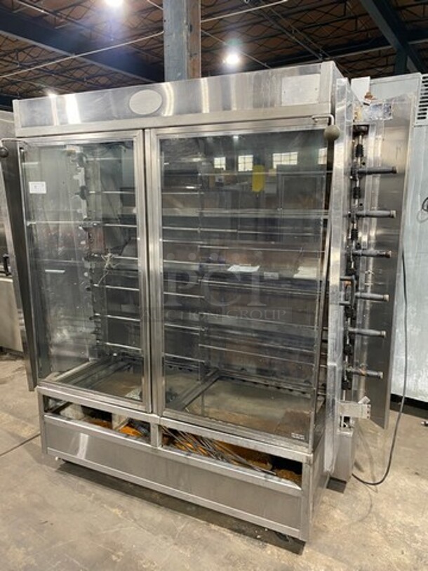 GREAT! Commercial Gas Powered Rotisserie Machine! With View Through Front Access Door! All Stainless Steel! - Image 1 of 8