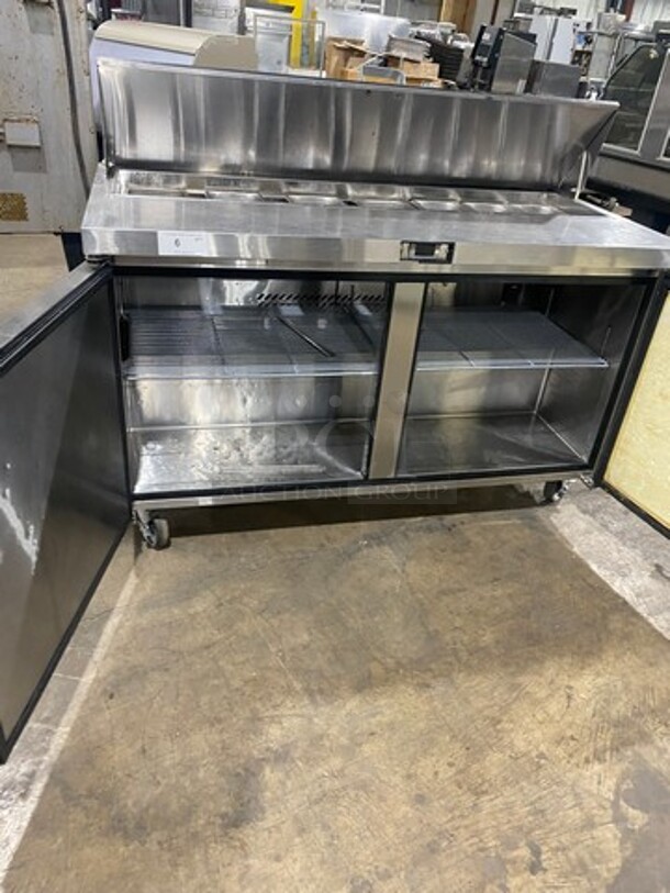 Atosa Commercial Refrigerated Sandwich Prep Table! With 2 Door Underneath Storage Space! Poly Coated Racks! All Stainless Steel! On Casters! Model: MSF8303 SN: MSF8303151119C4014 - Image 5 of 9