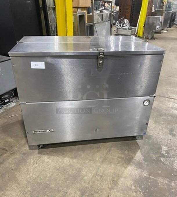 Beverage Air Single Side Access Milk Cooler! Stainless Steel! On Casters! Model: SM49N SN: 7510636 115V 60HZ 1 Phase - Image 1 of 7
