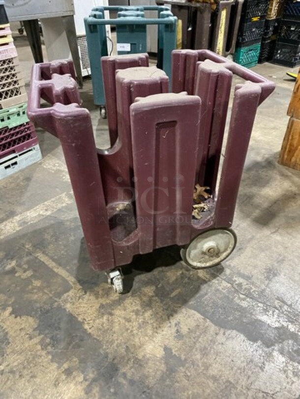 Cambro Poly Dish Transport Cart! On Casters! - Image 2 of 5