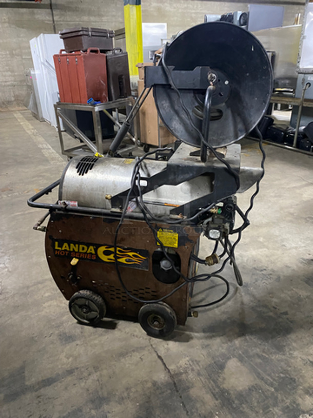 Landa Commercial Electric Powered Hot Water Pressure Washer! With Hose Reel! On Casters! Model: HOT21500D SN: 11090960100307 120V 60HZ 1 Phase - Image 3 of 9