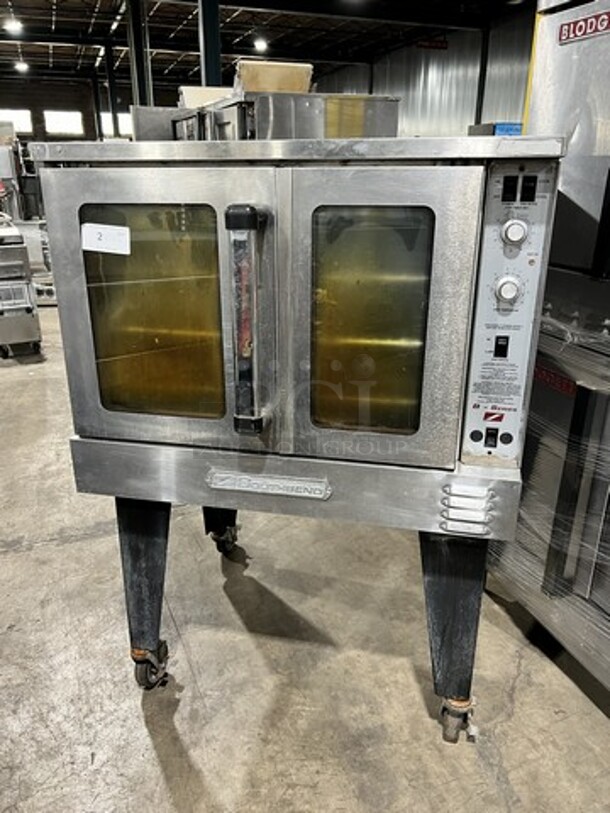 NICE! Southbend Natural Gas Powered Single Deck Convection Oven! With View Through Doors! Metal Oven Racks! B Series Edition! All Stainless Steel! On Legs With Casters!
