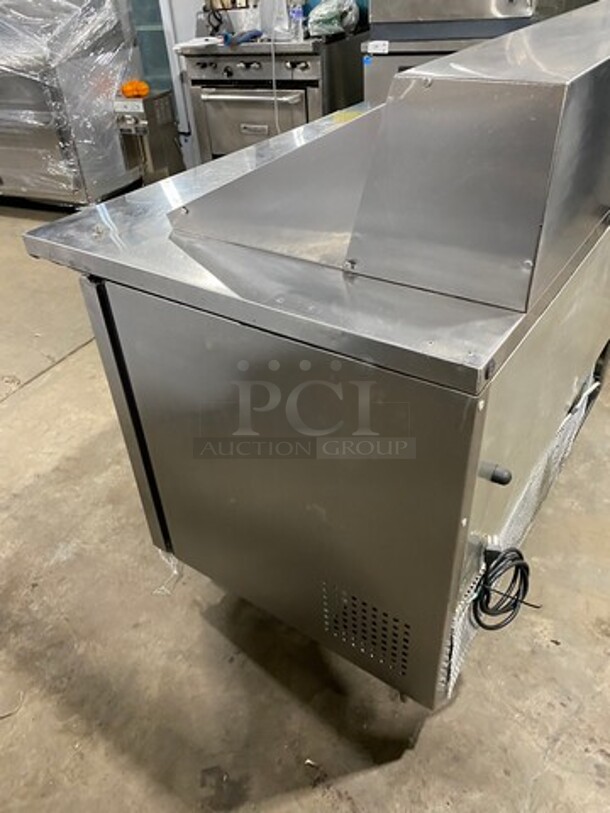 True Commercial Refrigerated Sandwich Prep Table! With 2 Door Underneath Storage Space! With Poly Coated Racks! All Stainless Steel! On Casters! Model: TSSU4818MB SN: 7025224 115V 60HZ 1 Phase - Image 4 of 9