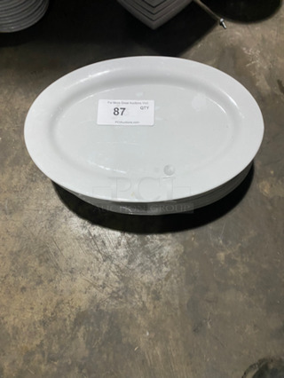 Lasalle Manor White Oval Serving Plates! 9x Your Bid!
