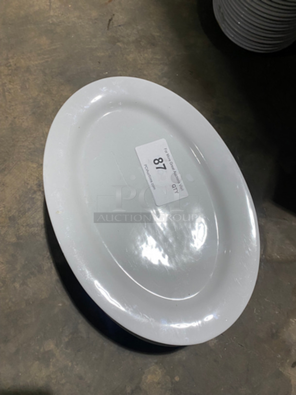 Lasalle Manor White Oval Serving Plates! 9x Your Bid! - Image 2 of 5