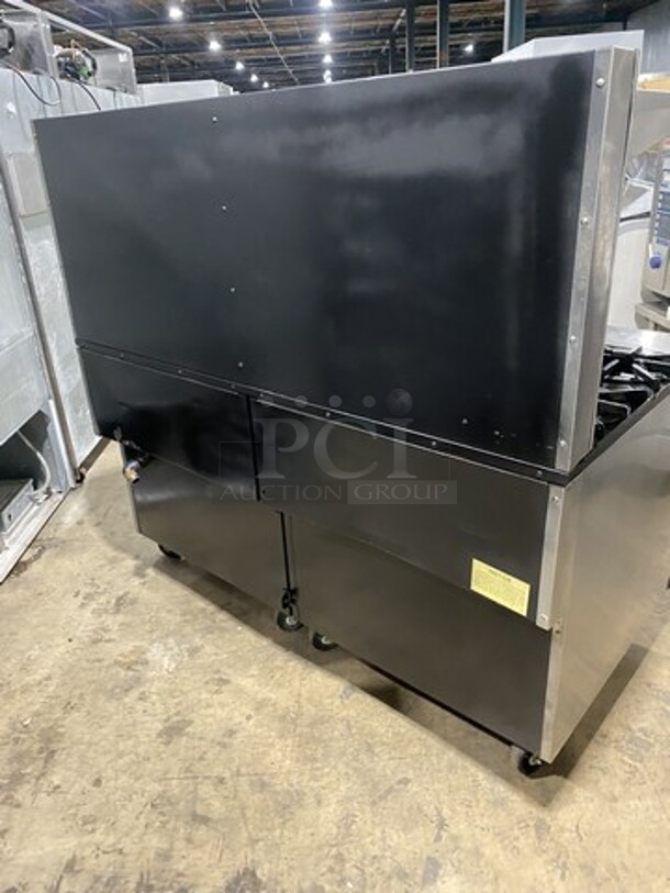 Sweet! Hussman/Southbend Natural Gas Powered 12 Burner Heavy Duty Range! With Double Full Size Ovens! With Raised Back Splash! On Commercial Casters! Working When Removed!  - Image 3 of 10