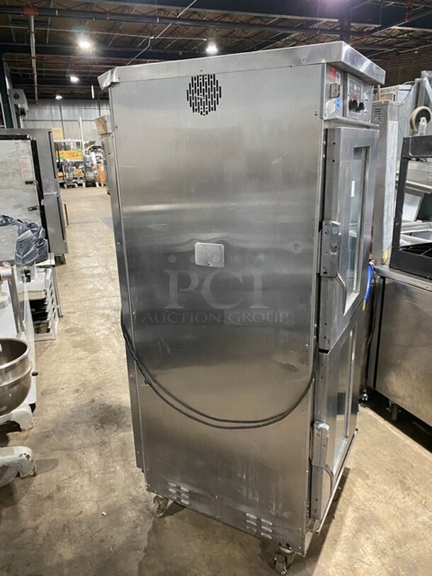 Winston CVap Stainless Steel Commercial 2 Half Size Door Reach In Warming Holding Rack on Commercial Casters! MODEL HA4522ZE SN:20070420072 120V 1PH - Image 4 of 11