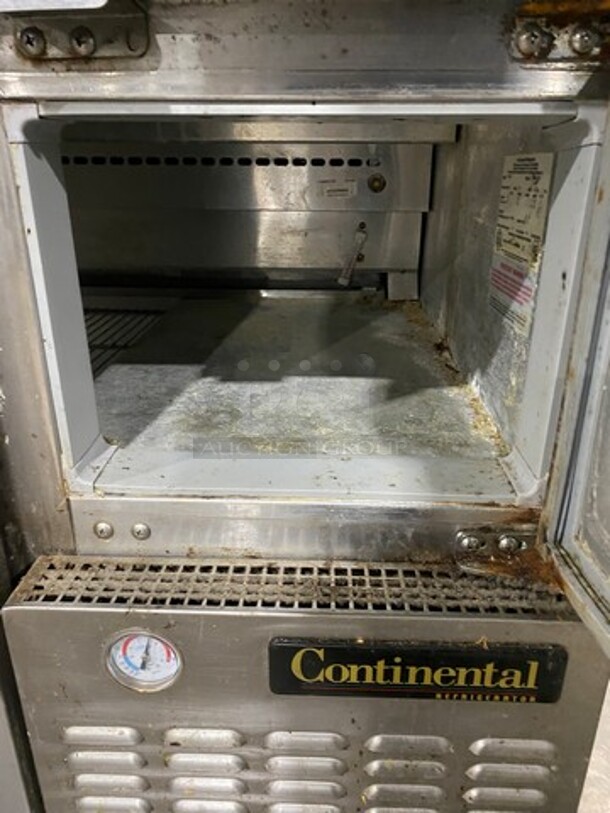 Continental Commercial Refrigerated Mega Top Pizza Prep Table! With Commercial Cutting Board! With 3 Door Storage Space Underneath! All Stainless Steel! On Casters! Model: CPA60 SN: 15161713 115V 60HZ 1 Phase - Image 6 of 10