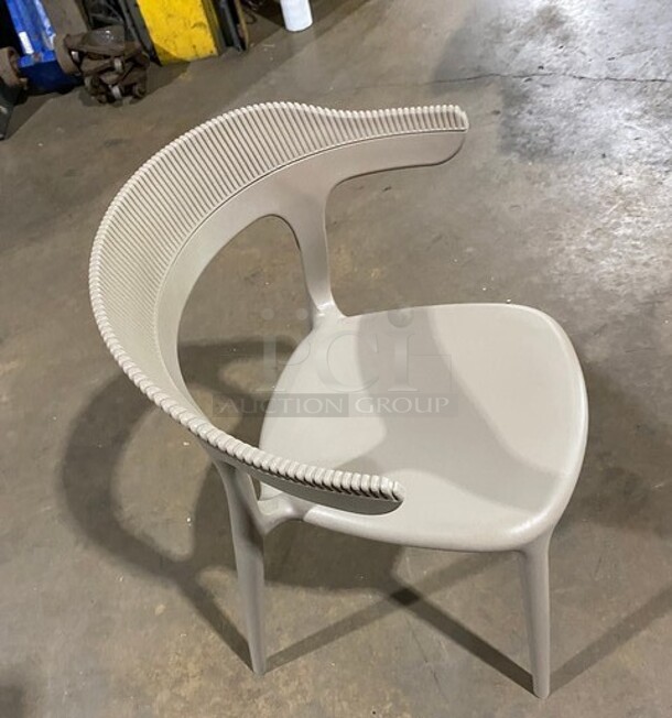 NEW Indoor/Outdoor Papatya Luna Stripe Taupe Armchair! 4x Your Bid! - Image 4 of 6