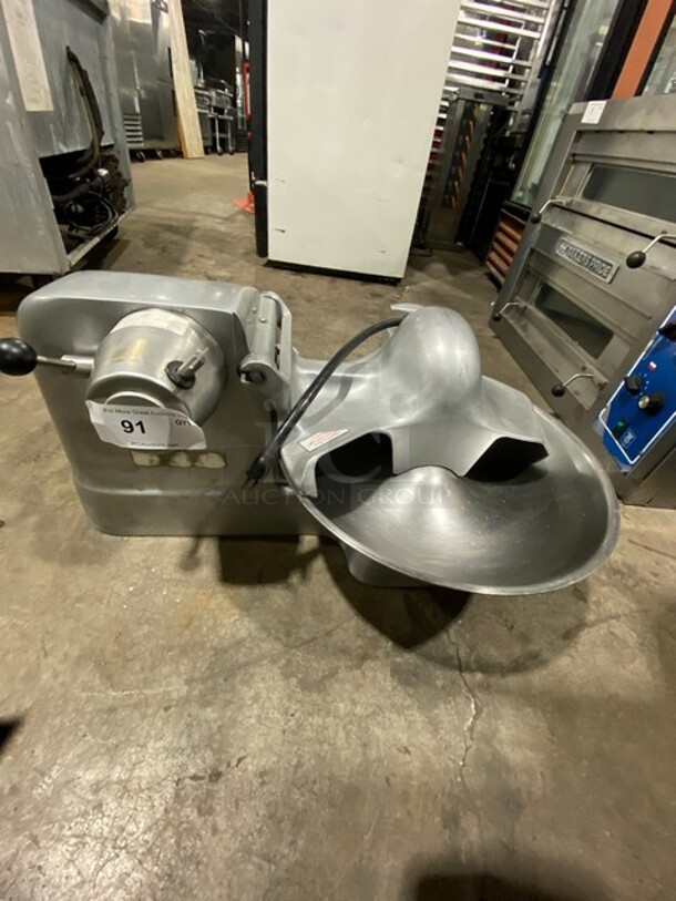 Hobart Commercial Countertop Buffalo Chopper! All Stainless Steel! Model: 84181D SN: 1916553 115V 60HZ 1 Phase! Working!