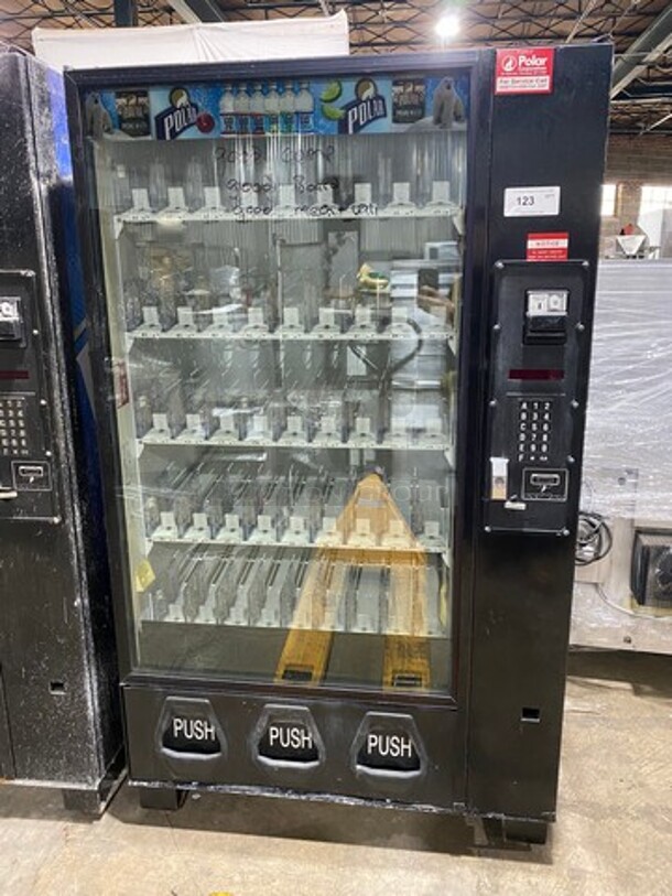 Dixie Narco Commercial Drink Vending Machine! With Bill And Coin Acceptor! Model: DN2054 SN: 4568 120V 60HZ 1 Phase