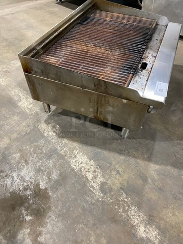 Migali Commercial Countertop Natural Gas Powered Char Broiler Grill! With Back And Side Splashes! All Stainless Steel! On Small Legs! Model: CCR36NG SN: CCR36NGUSB100317060700920007! Working When Removed! - Image 2 of 9