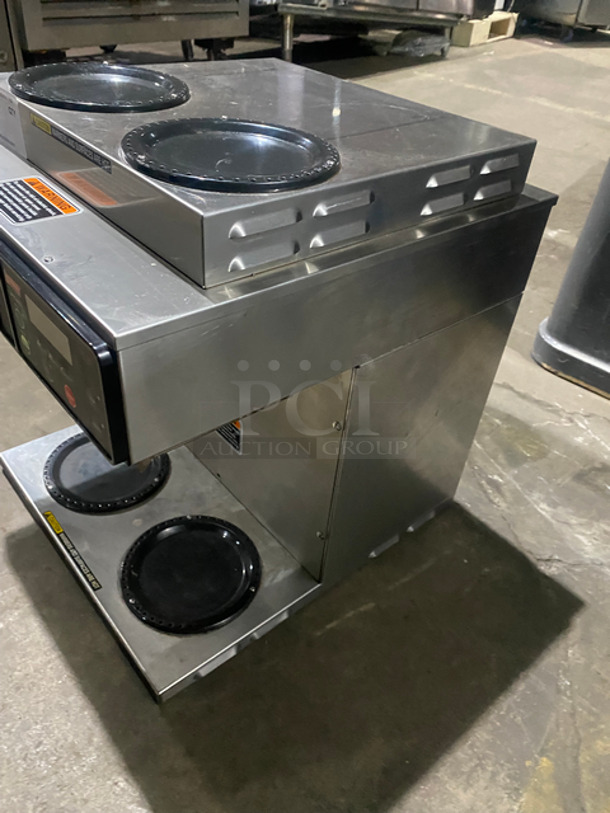 Bunn Commercial Countertop Dual Coffee Brewing Machine! With 4 Coffee Pot Warming Stations! All Stainless Steel! Model: AXIOM2/2TWIN SN: AXTN026484 120/208/240V 60HZ 1 Phase - Image 2 of 10