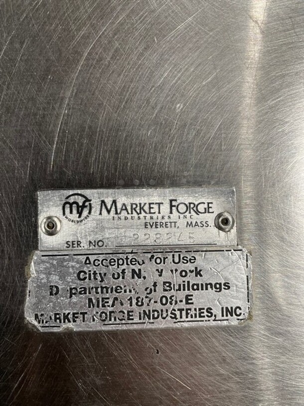 Sweet! Market Forge Commercial Natural Gas Powered Single Door Cabinet Steamer! All Stainless Steel! On Legs! Model: ETP-5G SN: 228245! - Image 10 of 12