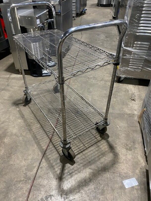 Commercial 2 Tier Utility Cart! Stainless Steel! On Casters! - Image 4 of 7
