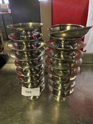 ALL ONE MONEY! 6" And 7.5" Stainless Steel Bakery Display Stands!