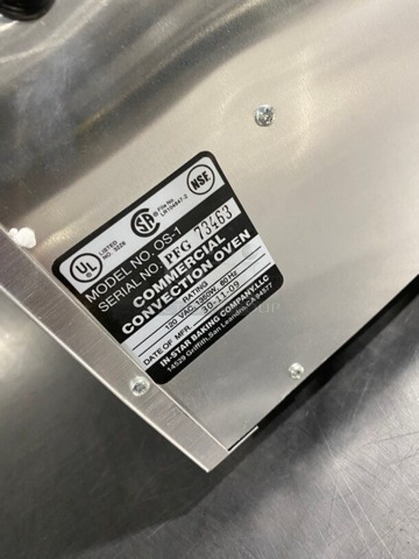 Otis Spunkmeyer Commercial Countertop Convection Cookie Baking Oven! All Stainless Steel! Model: OS1 SN: PFG73463 120V - Image 5 of 7