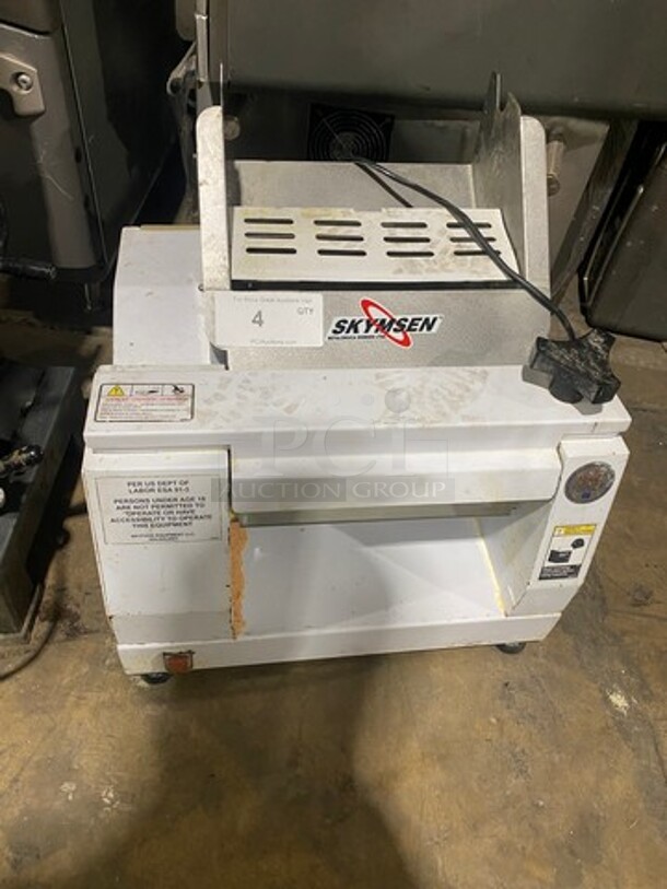 Skyfood Commercial Countertop Dough Sheeter! All Stainless Steel! WORKING WHEN REMOVED! Model: CLM300 SN: 000230 110V - Image 1 of 8