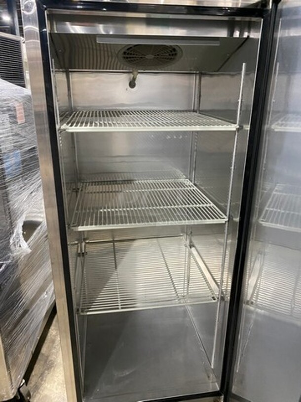 Turbo Air Commercial Single Door Reach In Refrigerator! With Poly Coated Racks! All Stainless Steel! On Casters! Model: M3R241 SN: M3R2L8Z083 115V 60HZ 1 Phase - Image 5 of 9