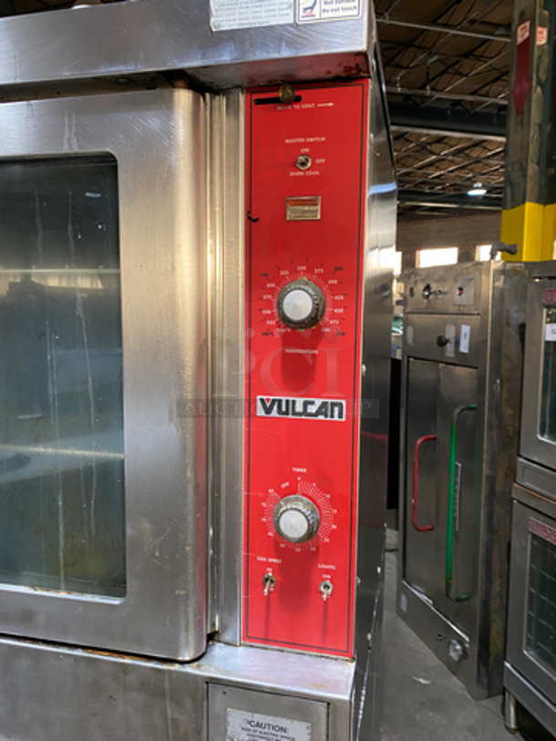 Vulcan Commercial Double Deck Convection Oven! With View Through Doors! Metal Oven Racks! All Stainless Steel! On Casters! 2x Your Bid Makes One Unit! - Image 7 of 9