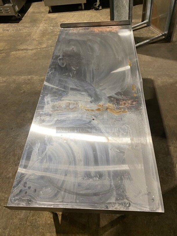WOW! Solid Stainless Steel Work Top/ Prep Table! With Back And Side Splashes! With Storage Space Underneath! On Legs! Model: PES3072 - Image 5 of 7