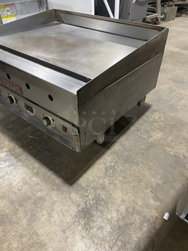 WOW! Vulcan Commercial Countertop Electric Powered Flat Grill! All Stainless Steel! Thermostatic Control! 36"! On Legs! - Image 2 of 9