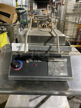 Star Pro Max Commercial Countertop Panini/Sandwich Grill! With Flat Press! All Stainless Steel! Model: GR14B SN: GS141210A0016 120V