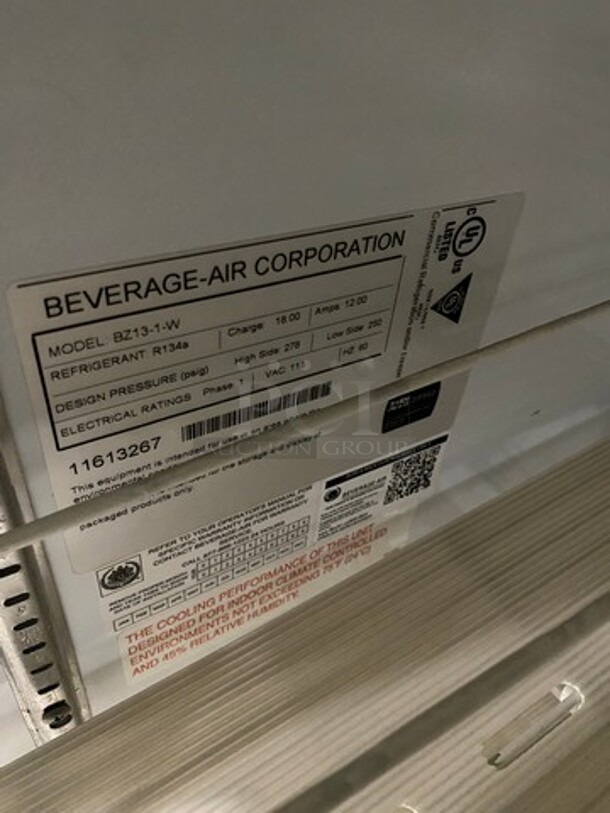 Beverage Air Commercial Refrigerated Open Grab-N-Go Drink Display Case! With Poly Drink Racks! Model: BZ131W SN: 11613267 115V 60HZ 1 Phase - Image 6 of 7