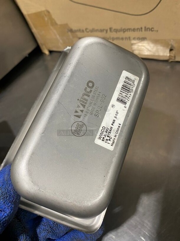 All One Money! Winco 2-1/2" Stainless Steel Food Steam Pans! MODEL SPJL902 - Image 5 of 5