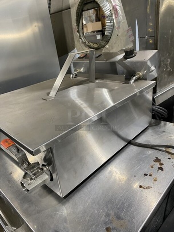 All Stainless Steel Electric Powered Counter Top Fryer! With Digital Controls! With Drain! 115V 1 Phase! 
 - Image 2 of 9