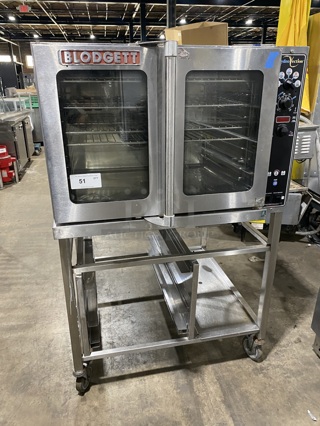 Sweet! BLODGETT Commercial Natural Gas Convection Oven W/ View Through Doors And Metal Oven Racks! On Legs! Model 100G/AA Serial 102811KJ013S 115V/60Hz/1 Phase

