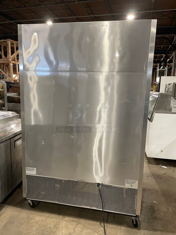 NICE! True Commercial 2 Door Reach In Refrigerator! All Stainless Steel! With Poly Coated Racks! On Casters! 115V 1 Phase! Model: T-49-HC SN: 8904258! - Image 3 of 10