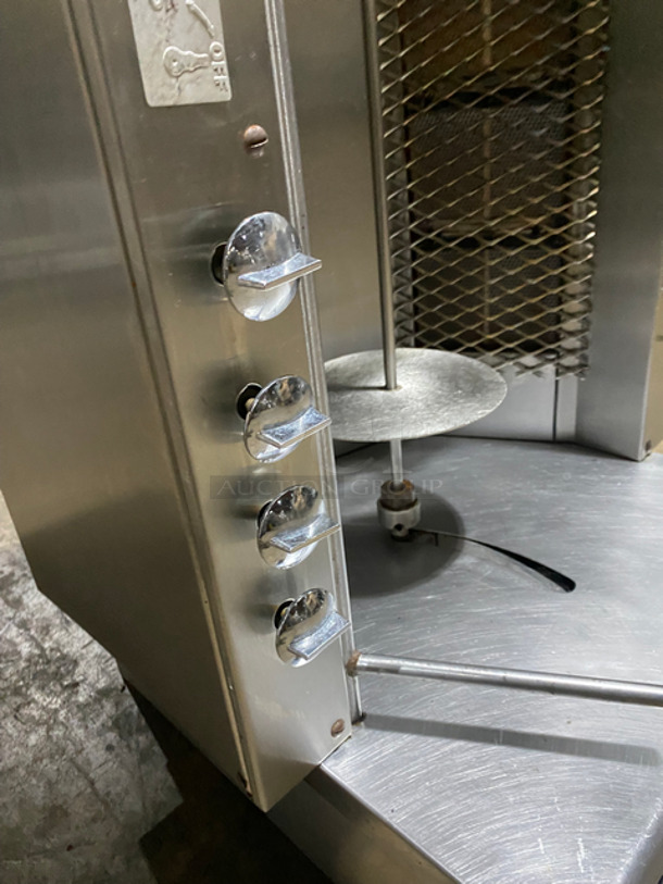 Attias Commercial Natural Gas Powered Countertop Gyro Machine! All Stainless Steel! - Image 8 of 10