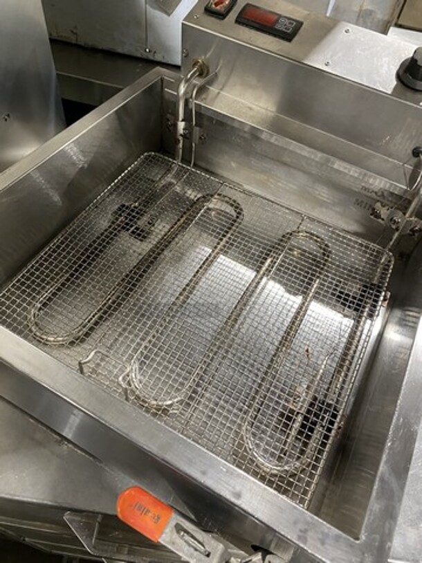 All Stainless Steel Electric Powered Counter Top Fryer! With Digital Controls! With Drain! 115V 1 Phase! 
 - Image 6 of 9