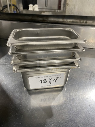 WINCO Stainless Steel 1/9" Food Bowls! 4X Times Your Bid!