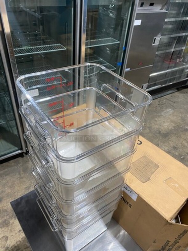 NEW! IN THE BOX! Cambro 18Qt Clear Poly Food Containers! 6 In A Box! 1 Box Per Number! 6x Your Bid! - Image 5 of 8